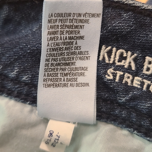 American Eagle Stretch Kick Boot Blue Denim Jeans Women’s Size 10 Long 2013 - Picture 8 of 12